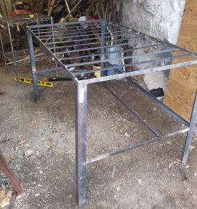 Metal welded table frame