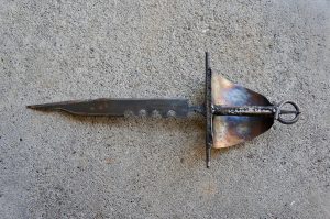 Decorative welded metal sword