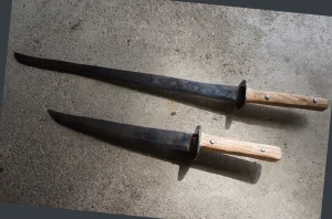 Katan Replica Swords with handmade wooden handles.